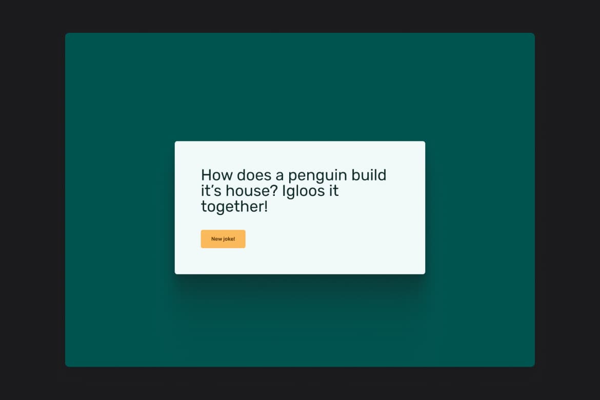Dad joke generator with React