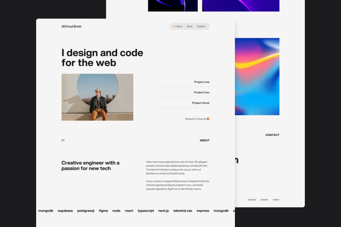 Web developer portfolio with Next.js and Framer Motion